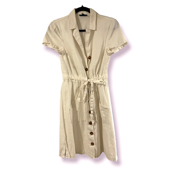 ModCloth Button Down Linen Dress - Picture 2 of 2